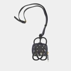 Dior Navy Blue Oblique Canvas and Rubber 30 Montaigne Phone Cover with Airpods Pro Case