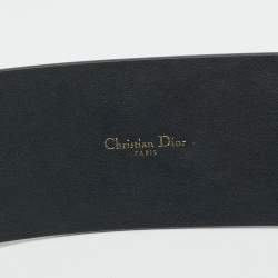 Dior Black Leather Saddle Pouch Waist Belt 85CM