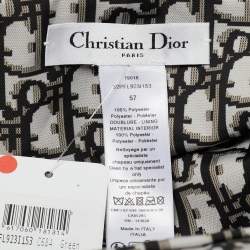 Pre Owned Christian Dior Green Teddy-d Dior Petites Fleurs Reversible Bucket Hat Size 57