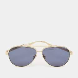Pre Owned Dior Blue/Gold Tone DiorCannage A1U Aviator Sunglasses
