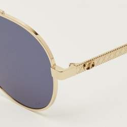 Pre Owned Dior Blue/Gold Tone DiorCannage A1U Aviator Sunglasses