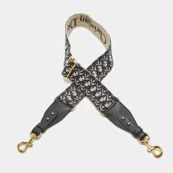 Pre Owned حزام حقيبة كتف ديور كانفاس مطرز بشعار وردي/كحلي