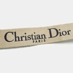 Pre Owned حزام حقيبة كتف ديور كانفاس مطرز بشعار وردي/كحلي