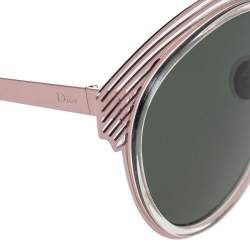 Pre Owned Dior Rose Gold Tone/ Green DiorEnigme Clubmaster Sunglasses