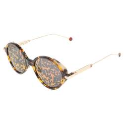 Dior Tortoise/Pink Acetate DiorUmbrage Mirror Round Sunglasses