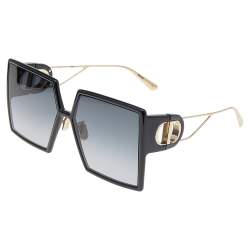 Dior Black / Grey Gradient 30Montaigne SU Oversized Sunglasses