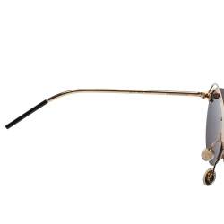 Pre Owned Dior Gold Tone/Grey Dio(r)evolution Aviator Sunglasses