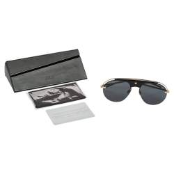 Pre Owned Dior Gold Tone/Grey Dio(r)evolution Aviator Sunglasses