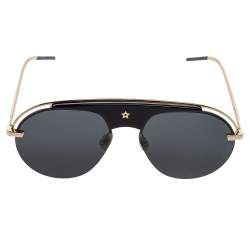 Pre Owned Dior Gold Tone/Grey Dio(r)evolution Aviator Sunglasses