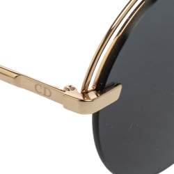 Pre Owned Dior Gold Tone/Grey Dio(r)evolution Aviator Sunglasses