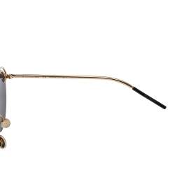 Pre Owned Dior Gold Tone/Grey Dio(r)evolution Aviator Sunglasses