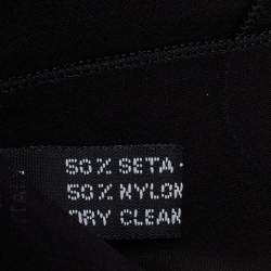 Pre Owned Dior Black Paisley Embroidered Silk & Tulle Scarf 