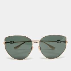 Pre Owned Dior Gold/Green Gipsy1 Sunglasses
