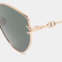 Pre Owned Dior Gold/Green Gipsy1 Sunglasses