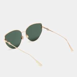Pre Owned Dior Gold/Green Gipsy1 Sunglasses