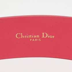 Pre Owned Dior Pink Smooth Leather CD Logo Waist Belt 75CM