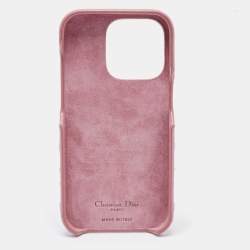 Dior Pink Cannage Leather Lady Dior iPhone 14 Pro Case