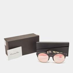 Pre Owned Dior Green/Pink Mirrored DiorSideral1 Round Sunglasses