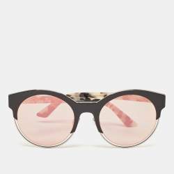 Pre Owned Dior Green/Pink Mirrored DiorSideral1 Round Sunglasses