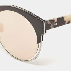 Pre Owned Dior Green/Pink Mirrored DiorSideral1 Round Sunglasses