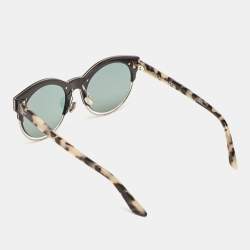 Pre Owned Dior Green/Pink Mirrored DiorSideral1 Round Sunglasses