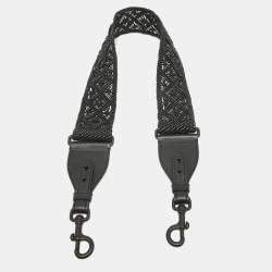Dior Black Lasercut Leather Shoulder Bag Strap