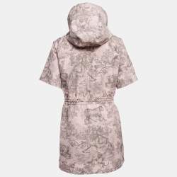 Pre Owned Christian Dior Pink Printed Synthetic Dioriviera Hooded Short Dress M