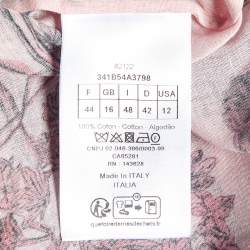 Pre Owned Dior Pink Toile de Jouy Voyage Cotton Long Sleeve Blouse L