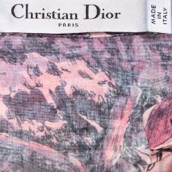 Pre Owned Dior Pink Toile de Jouy Voyage Cotton Long Sleeve Blouse L