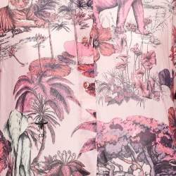 Pre Owned Dior Pink Toile de Jouy Voyage Cotton Long Sleeve Blouse L