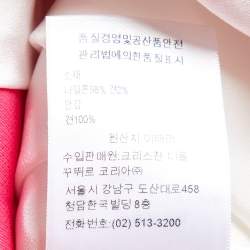 Dior Pink Printed Gabardine Button Front Coat L