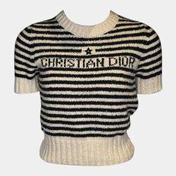 Pre Owned Christian Dior Mariniere Short-Sleeved Sweater