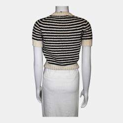 Pre Owned Christian Dior Mariniere Short-Sleeved Sweater