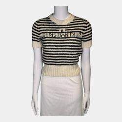 Pre Owned Christian Dior Mariniere Short-Sleeved Sweater