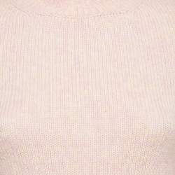 Christian Dior Pink Wool Knit Turtle Neck Sweater S