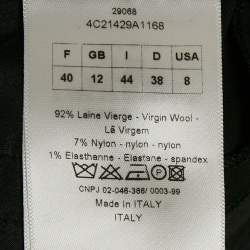 Christian Dior Black Wool Formal Trousers M