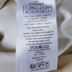 Pre Owned Christian Dior White Textured Dress Maxi Dress M