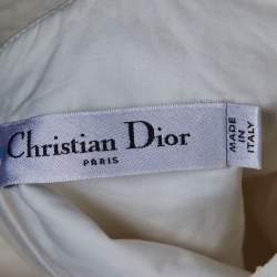 Pre Owned Christian Dior White Textured Dress Maxi Dress M
