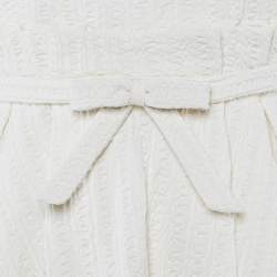 Pre Owned Christian Dior White Textured Dress Maxi Dress M