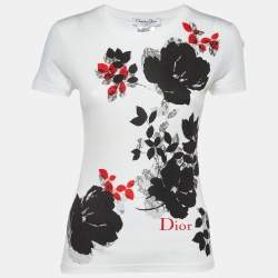 【DIOR】 Dioriviera T-Shirt コットンジャージー Dioriviera T-Shirt White and Hazelnut Cotton and Linen