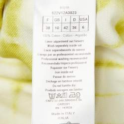 Pre Owned Dior Yellow Tie Dye Denim Button Front Jacket M