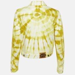 Pre Owned Dior Yellow Tie Dye Denim Button Front Jacket M