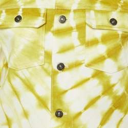 Pre Owned Dior Yellow Tie Dye Denim Button Front Jacket M