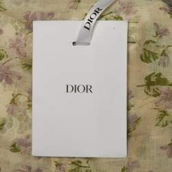 مملوكة مسبقًا Dior Beige Floral Print Cotton Lace Trim Midi Dress M
