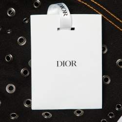 Pre Owned Dior Black Riveted Denim Button Front Jacket S