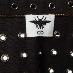 Pre Owned Dior Black Riveted Denim Button Front Jacket S