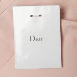 Pre Owned Dior Pink/Burgundy Silk Ruched Wrap Top M