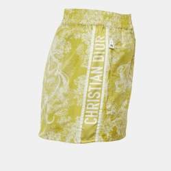 Pre Owned شورت كريستيان ديور نسيج جاكار ليموني أخضر مقاس صغير - سمول