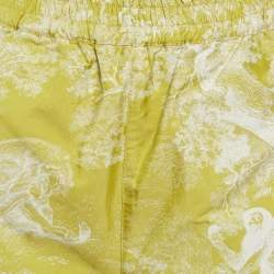 Pre Owned شورت كريستيان ديور نسيج جاكار ليموني أخضر مقاس صغير - سمول