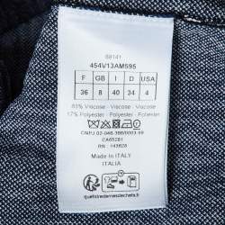 مملوكة مسبقًا Dior Navy Blue Miss Dior Jacquard Knit Button Front Jacket S